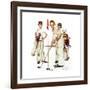 Four Sporting Boys: Golf-Norman Rockwell-Framed Giclee Print