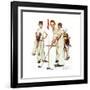 Four Sporting Boys: Golf-Norman Rockwell-Framed Giclee Print