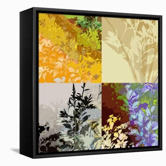 Four Square Floral-Ruth Palmer-Framed Stretched Canvas