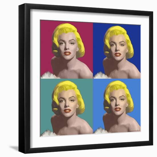 FOUR SQUARE MARILYN-CHRIS CONSANI-Framed Art Print