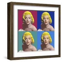 FOUR SQUARE MARILYN-CHRIS CONSANI-Framed Art Print