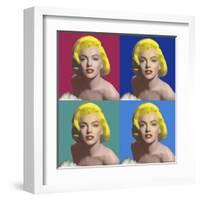 FOUR SQUARE MARILYN-CHRIS CONSANI-Framed Art Print