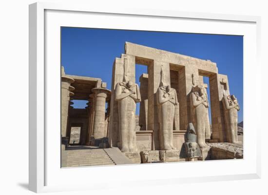 Four Statues of Osiris, Hypostyle Hall, the Ramesseum (Mortuary Temple of Ramese Ii)-Richard Maschmeyer-Framed Photographic Print