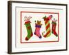 Four Stockings-Beverly Johnston-Framed Giclee Print