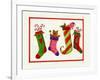 Four Stockings-Beverly Johnston-Framed Giclee Print