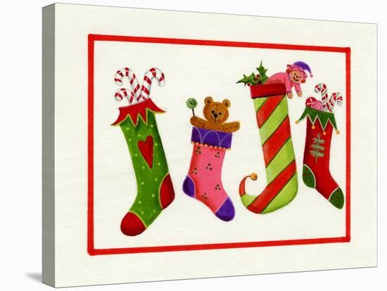 Four Stockings-Beverly Johnston-Stretched Canvas