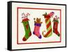 Four Stockings-Beverly Johnston-Framed Stretched Canvas