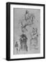 'Four Studies for an Equestrian Monument', c1480 (1945)-Leonardo Da Vinci-Framed Giclee Print