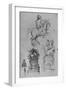 'Four Studies for an Equestrian Monument', c1480 (1945)-Leonardo Da Vinci-Framed Giclee Print