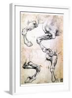 Four Studies of Horses' Legs, C1500-Leonardo da Vinci-Framed Giclee Print