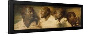 Four Studies of Male Head, C.1617-1620-Peter Paul Rubens-Framed Giclee Print