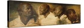 Four Studies of Male Head, C.1617-1620-Peter Paul Rubens-Stretched Canvas