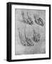 'Four Studies of the Paws of a Dog or Wolf', c1480 (1945)-Leonardo Da Vinci-Framed Giclee Print