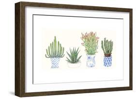 Four Succulents I-Melissa Wang-Framed Premium Giclee Print