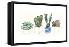 Four Succulents II-Melissa Wang-Framed Stretched Canvas