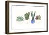 Four Succulents II-Melissa Wang-Framed Art Print