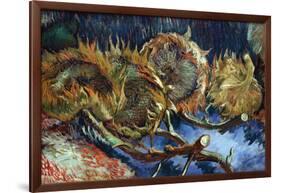 Four Sunflowers Gone To Seed-Vincent van Gogh-Framed Art Print