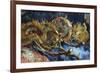 Four Sunflowers Gone To Seed-Vincent van Gogh-Framed Premium Giclee Print