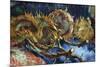 Four Sunflowers Gone To Seed-Vincent van Gogh-Mounted Premium Giclee Print