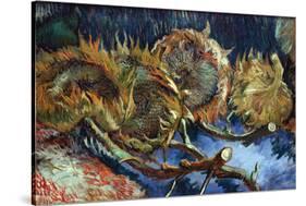 Four Sunflowers Gone To Seed-Vincent van Gogh-Stretched Canvas