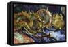 Four Sunflowers Gone To Seed-Vincent van Gogh-Framed Stretched Canvas