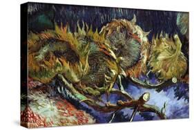 Four Sunflowers Gone To Seed-Vincent van Gogh-Stretched Canvas