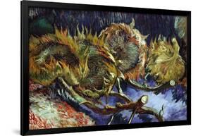 Four Sunflowers Gone To Seed-Vincent van Gogh-Framed Art Print