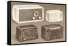 Four Table Radios-null-Framed Stretched Canvas