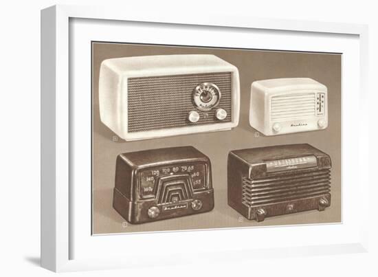 Four Table Radios-null-Framed Art Print