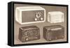 Four Table Radios-null-Framed Stretched Canvas