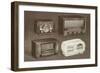 Four Table-Top Radios-null-Framed Premium Giclee Print