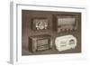 Four Table-Top Radios-null-Framed Premium Giclee Print