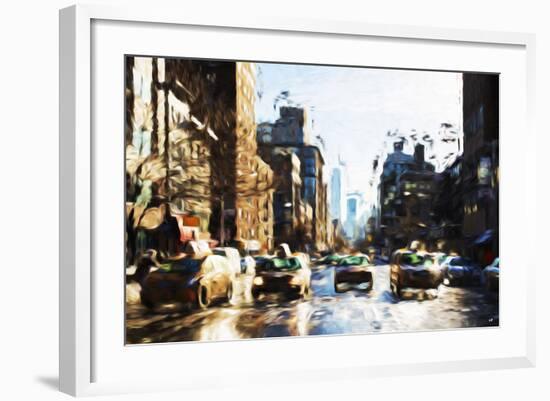 Four Taxis - In the Style of Oil Painting-Philippe Hugonnard-Framed Giclee Print