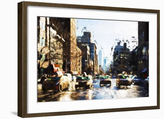 Four Taxis - In the Style of Oil Painting-Philippe Hugonnard-Framed Giclee Print