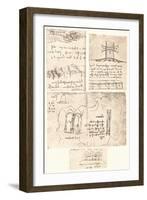 Four topographical drawings, c1472-c1519 (1883)-Leonardo Da Vinci-Framed Giclee Print