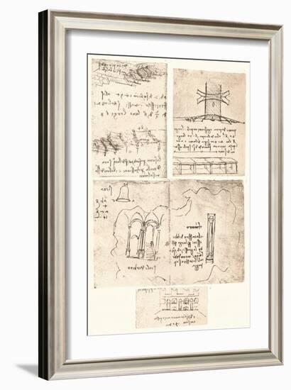 Four topographical drawings, c1472-c1519 (1883)-Leonardo Da Vinci-Framed Giclee Print