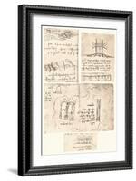 Four topographical drawings, c1472-c1519 (1883)-Leonardo Da Vinci-Framed Giclee Print