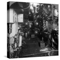 Four Torpedo Tubes in the Forward Compartment of a German U-Boat, World War I, 1918-null-Stretched Canvas