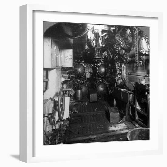 Four Torpedo Tubes in the Forward Compartment of a German U-Boat, World War I, 1918-null-Framed Photographic Print