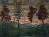 Four Trees, 1917-Egon Schiele-Stretched Canvas