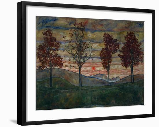 Four Trees, 1917-Egon Schiele-Framed Photographic Print