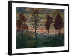 Four Trees, 1917-Egon Schiele-Framed Photographic Print