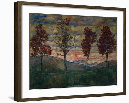 Four Trees, 1917-Egon Schiele-Framed Photographic Print