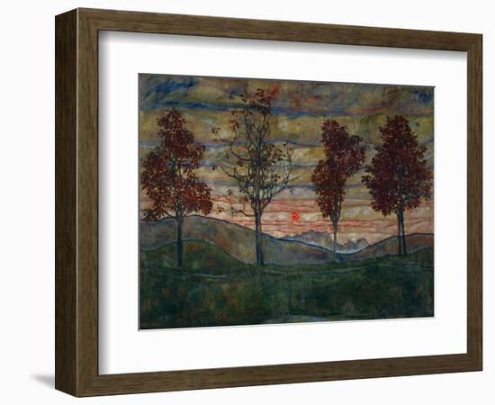 Four Trees, 1917-Egon Schiele-Framed Photographic Print