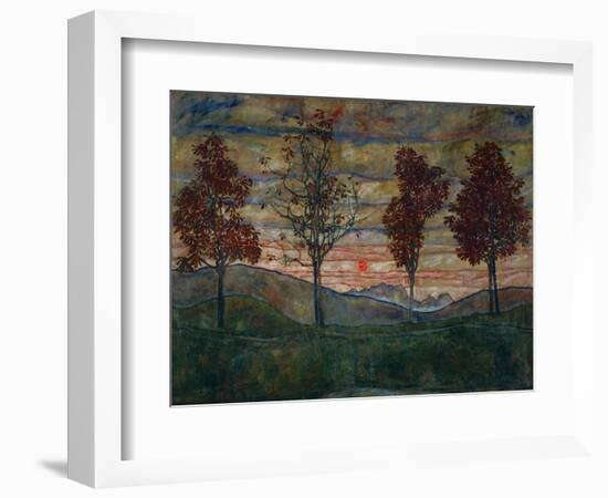 Four Trees, 1917-Egon Schiele-Framed Photographic Print