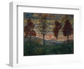 Four Trees, 1917-Egon Schiele-Framed Photographic Print