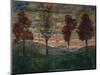 Four Trees, 1917-Egon Schiele-Mounted Photographic Print