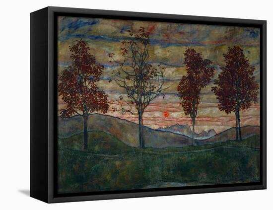 Four Trees, 1917-Egon Schiele-Framed Stretched Canvas