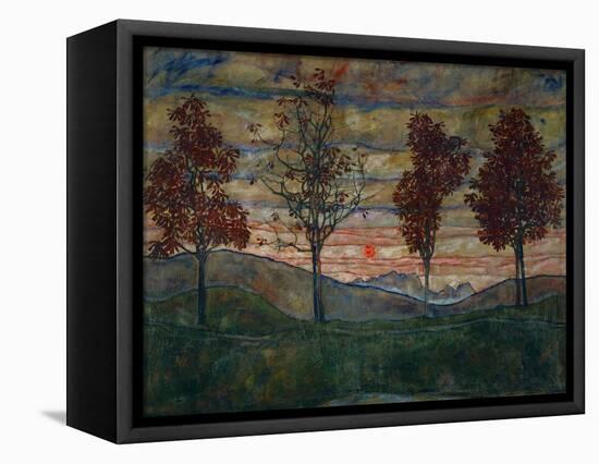 Four Trees, 1917-Egon Schiele-Framed Stretched Canvas