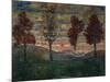 Four Trees, 1917-Egon Schiele-Mounted Giclee Print